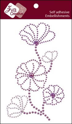 Zva Creative - Blooming - Lavender/Grape Crystal/Pearl  (sold in 3's)