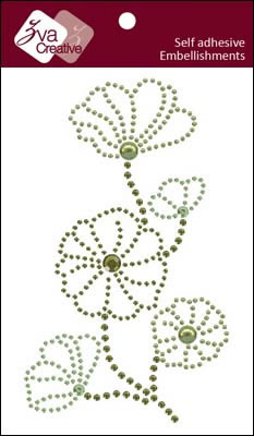 Zva Creative - Blooming - Olive/Lime Crystal/Pearl  (sold in 3's)