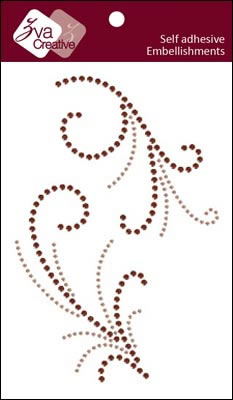 Zva Creative - Pleasure - Chocolate/Champagne Crystal  (sold in 3's)