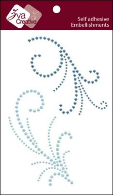 Zva Creative - Pleasure - Soft Blue Crystal/Pearl  (sold in 3's)