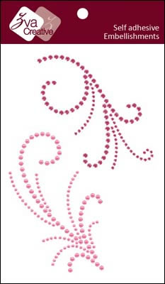 Zva Creative - Pleasure - Hot Pink Crystal/Pearl  (sold in 3's)