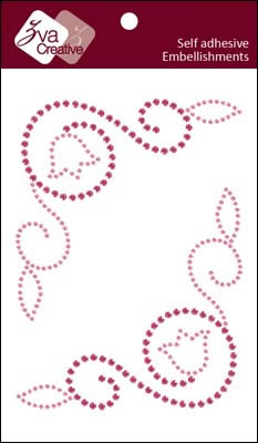 Zva Creative - Classy - Pink/Hot Pink Crystal  (sold in 3's)