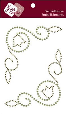 Zva Creative - Classy - Olive Crystal/Pearl  (sold in 3's)