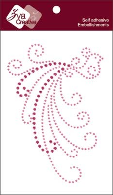Zva Creative - Fancy Bird - Pink/Rosy Crystal  (sold in 3's)