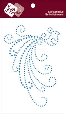 Zva Creative - Fancy Bird - Soft Blue Crystal  (sold in 3's)