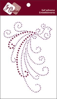 Zva Creative - Fancy Bird - Lavender/Grape Crystal  (sold in 3's)