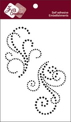 Zva Creative - Lovely - Jet Crystal  (sold in 3's)