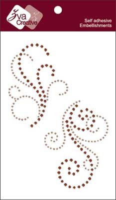 Zva Creative - Lovely - Champagne/Chocolate Crystal  (sold in 3's)