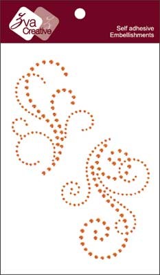 Zva Creative - Lovely - Orange Crystal  (sold in 3's)