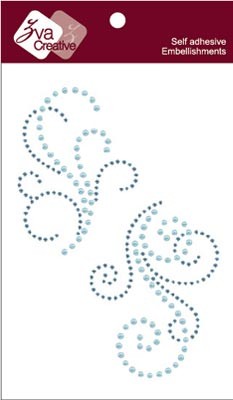 Zva Creative - Lovely - Soft Blue Crystal/Pearl  (sold in 3's)