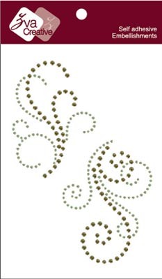 Zva Creative - Lovely - Olive/Lime Crystal  (sold in 3's)