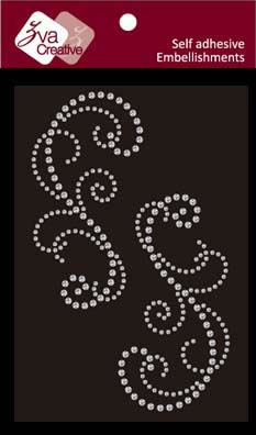 Zva Creative - Flourishes - Clear Crystal  (sold in 3's)