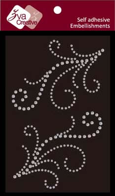 Zva Creative - Flourishes - Clear Crystal  (sold in 3's)