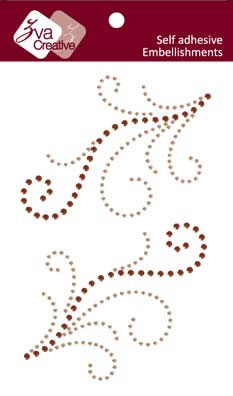 Zva Creative - Flourishes  Champagne/Chocolate Crystal  PREORDER     (sold in 3's)