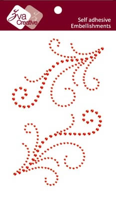 Zva Creative - Flourishes  Red Crystal  PREORDER     (sold in 3's)