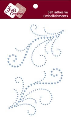 Zva Creative - Flourishes  Ice Blue Crystal  PREORDER (sold in 3's)