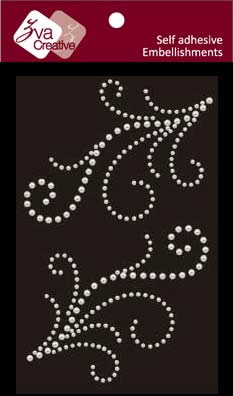 Zva Creative - Flourishes - White pearl  (sold in 3's)