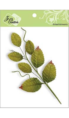 Zva Creative - 8" Branch w/ leaves  (sold in 3's)
