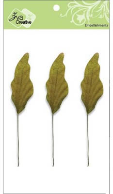 Zva Creative - Leaves #2 - 36pc 1" leaves  (sold in 3's)