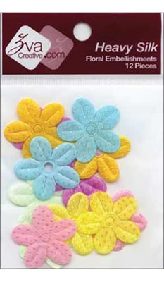 Zva Creative - Heavy Silk Flowers 3.2cm - Bright  (sold in 3's)