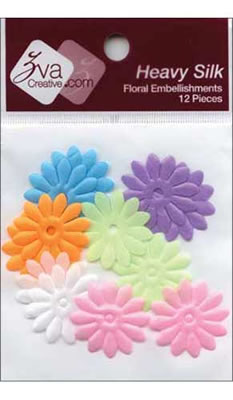 Zva Creative - Heavy Silk Flowers 2.75cm - Bright  (sold in 3's)