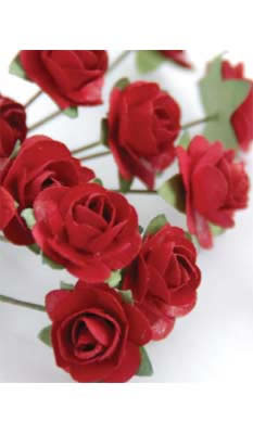 Zva Creative - Bulk Flowers  Mini Rose 144 stems 19mm  Classic Red   (sold individually)