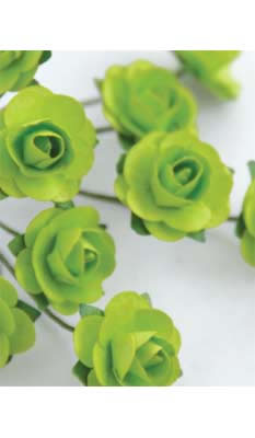 Zva Creative - Bulk Flowers  Mini Rose 144 stems 19mm  Lime  (sold individually)