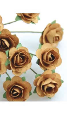 Zva Creative - Bulk Flowers  Mini Rose 144 stems 19mm  Ginger  (sold individually)