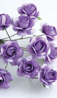 Zva Creative - Bulk Flowers  Mini Rose 144 stems 19mm  Lavender    12mm   (sold individually)