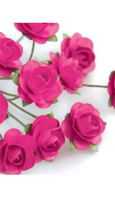 Zva Creative - Bulk Flowers  Mini Rose 144 stems 23mm  Rosy  (sold individually)