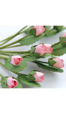Zva Creative - Bulk Flowers  144 Elegant Rose Buds 6mm  Pink  (sold individually)