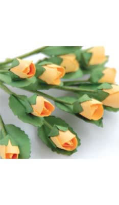 Zva Creative - Bulk Flowers  144 Elegant Rose Buds 6mm  Ginger  (sold individually)