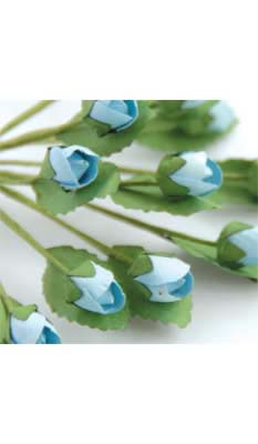 Zva Creative - Bulk Flowers  144 Elegant Rose Buds 6mm  Soft Blue   (sold individually)