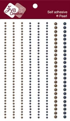 Zva Creative - Pearl Lines 0.3cm/0.5cm - Night Blue/Taupe  (sold in 3's)