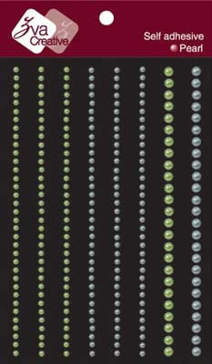 Zva Creative - Pearl Lines 0.3cm/0.5cm - Soft Blue/Lime  (sold in 3's)