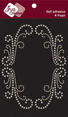 Zva Creative - Pearl Frame Flourishes - White  (sold in 3's)