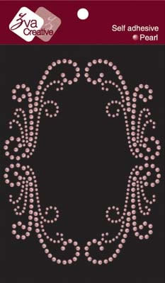 Zva Creative - Pearl Frame Flourishes - Soft Pink  (sold in 3's)