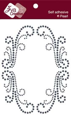 Zva Creative - Pearl Frame Flourishes - Night Blue  (sold in 3's)