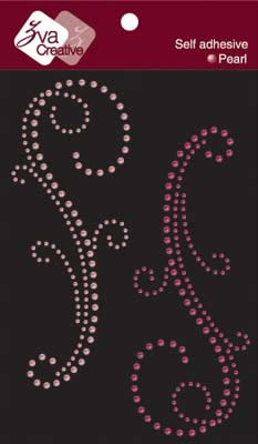 Zva Creative - Pearl Symmetrical Flourishes A - Lavender Pink/Rosy Pink  (sold in 3's)