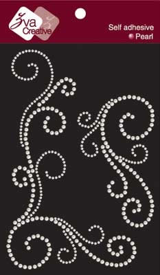 Zva Creative - Pearl Double Flourishes A - White  (sold in 3's)
