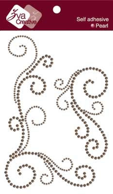 Zva Creative - Pearl Double Flourishes A - Taupe  (sold in 3's)