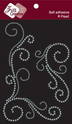 Zva Creative - Pearl Double Flourishes A - Soft Blue  (sold in 3's)