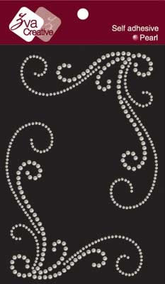 Zva Creative - Pearl Symmetrical Flourishes D - White  (sold in 3's)