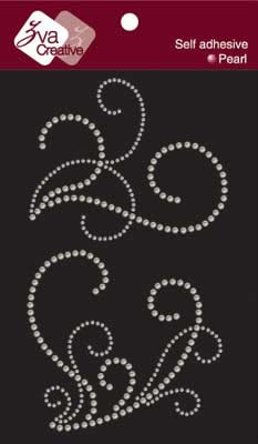 Zva Creative - Pearl Double Flourishes B - White  (sold in 3's)