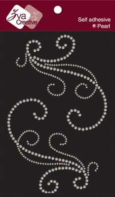 Zva Creative - Pearl Symmetrical Flourishes F - White  (sold in 3's)