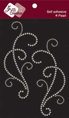 Zva Creative - Pearl Symmetrical Flourishes G - White  (sold in 3's)