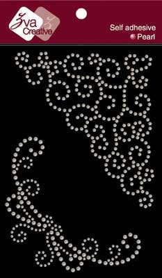 Zva Creative - Pearl Magnificent Flourishes - White  (sold in 3's)