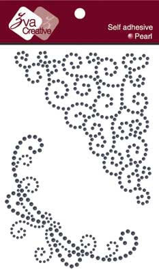 Zva Creative - Pearl Magnificent Flourishes - Night Blue  (sold in 3's)