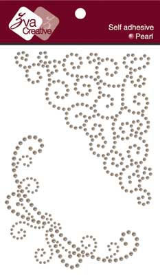 Zva Creative - Pearl Magnificent Flourishes - Taupe  (sold in 3's)