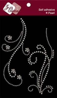 Zva Creative - Pearl Fire & Ice Flourishes - White  (sold in 3's)